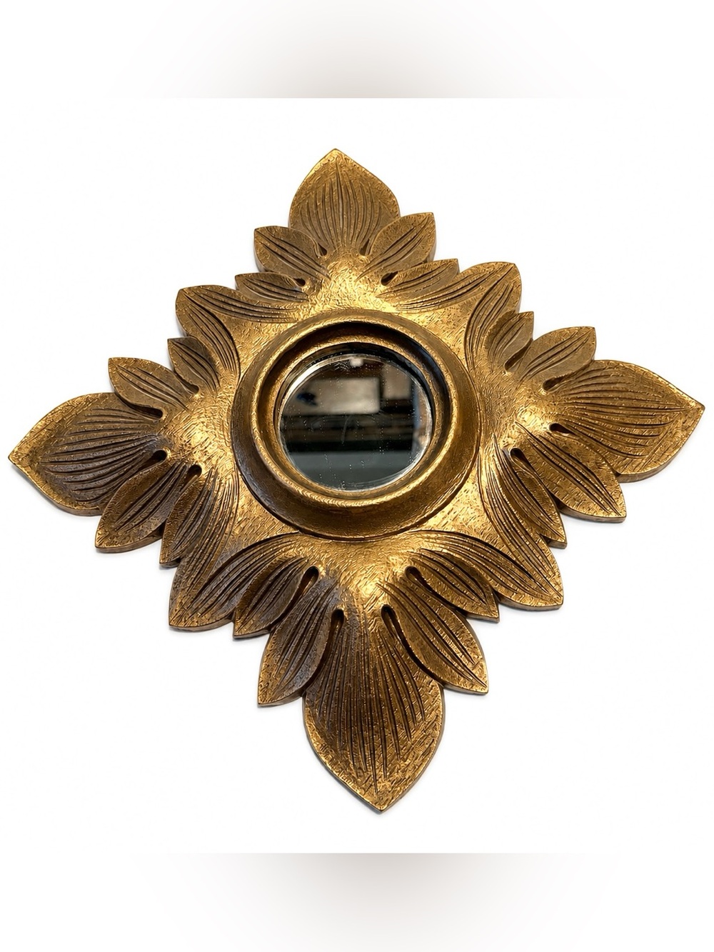 VINTAGE! (1969) Trieste Co. Gold Hollywood Regency Mirror Model 4773